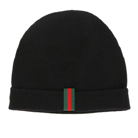 cappello uomo gucci nero|cappello lana gucci.